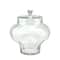 14.5" Transparent Segmented Glass Container with Lid